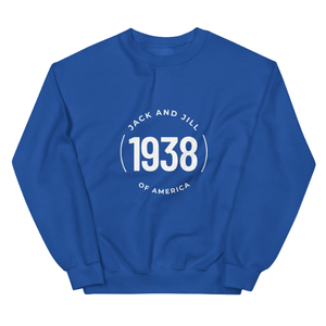 Sweat-shirt unisexe bleu royal à col rond, avec motif brodé circulaire, en polaire, à manches longues, vêtement décontracté et tendance - Product Image 1