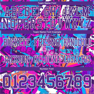 DENEZE SPORTS Jersey de Fútbol Americano Sublimado Personalizado, Cuello en V, Manga Corta, Unisex, con Estampado de Grafiti Rosa y Azul, de Secado Rápido - Product Image 3