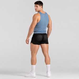 Pantalones Cortos Deportivos para Hombre, Rojos, con Cordón Ajustable, Transpirables, de Poliéster - Product Image 1