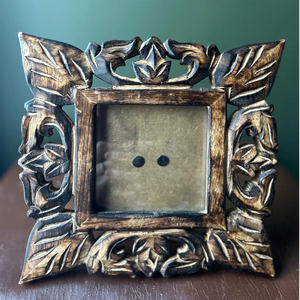 Cadre photo rectangulaire en bois fait main, élégant, sculpté, décoration murale horizontale, 5x7 pouces - Product Image 4