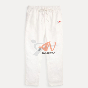 Pantalons en lin personnalisés pour hommes, pantalons en coton et lin légers pour hommes - Product Image 3