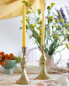 Juego de 2 Portavelas Decorativos de Hierro con Acabado Dorado, Diseño de Pavo Real, Estilo Tradicional Indio, Hechos a Mano, Duraderos para el Hogar - Product Image 2