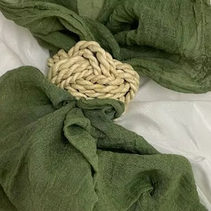 Liquidación, servilleteros con nudo de paja, servilleteros boho para boda, servilleteros con nudo de amor - Product Image 1