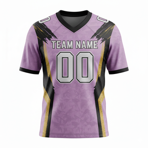 Camisetas de Fútbol Americano Personalizadas, Sublimadas, para Adultos, Unisex, Cuello en V, Manga Corta, Transpirables, de Malla, Secado Rápido, Antibacterianas - Product Image 4