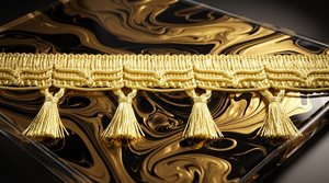 Frange décorative en polyester crème avec pompons, garniture tissée pour doublure de rideau, dentelle à pompons pour la décoration textile de la maison - Product Image 3