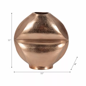 <b>Solar</b> Form Modern Aluminum Tabletop Vase Handmade Geometric Design Eco-Friendly Holds Water <b>Decorative</b> Flower Holder - Product Image 3