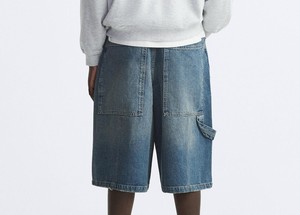 Pantalones Cortos de Mezclilla Casuales para Hombre, Estilo Urbano Estadounidense, Corte Holgado, Ligeros, Moda Urbana - Product Image 2