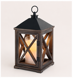 Calentador de Velas Eléctrico de Madera Estilo Rústico para Velas en Frasco, Lámpara de Fragancia sin Llama - Product Image 1