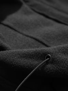 Men's Fleece Sweater Pullover Hoodie with Drawstring Long-Sleeved 100% Cotton Pocket Eco-Friendly Regular Fit for Autumn/Winter - Product Image 6