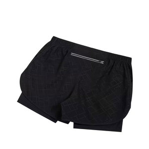 New Men'S Running Shorts Fitness Quick-Drying Black Double <b>Layer</b> Shorts Men Sport Workout Training Bodybuilding Short Pants - Product Image 2
