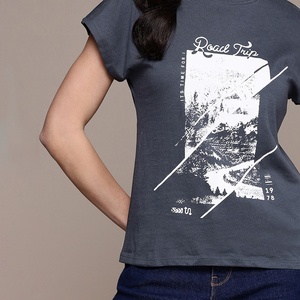 T-shirts d'été pour femmes, imprimés DTF, col rond, coupe régulière, 100% coton, t-shirt ample à manches courtes, coupe confortable - Product Image 4