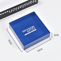 Panneau en acrylique personnalisé, bloc d'affichage en acrylique transparent de luxe avec code QR, logo d'entreprise personnalisé, panneau en verre acrylique