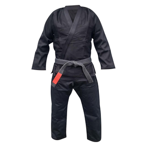 High Quality Karate Gi Suits Black Color BJJ Gi Suit For Adults Washed Polyester Cotton Martial Arts Uniform - Product Image 1