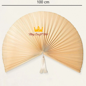 พัดลมติดผนังทำจากไม้ไผ่ปรับแต่งได้พัดลมติดผนังทำด้วยมือเป็นมิตรต่อสิ่งแวดล้อมใช้ตกแต่งรูปสายรุ้งสำหรับเป็นของขวัญงานแต่งงานที่บ้าน - Product Image 3