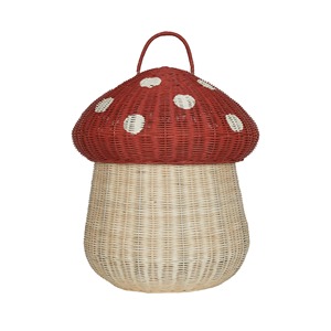 Mushroom <b>basket</b> with removable lid Handmade <b>Storage</b> <b>Basket</b> Wholesale eco-friendly Made in Vietnam Ready to stock - Product Image 2
