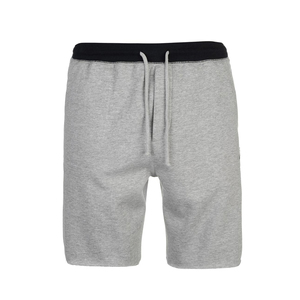 Shorts Bermuda Homme Gris en Coton de Haute Qualité avec Cordon de Serrage à la Taille, Style Décontracté, Couleur Unie, Tissu Tricoté, Longueur Mi-Cuisse - Product Image 4
