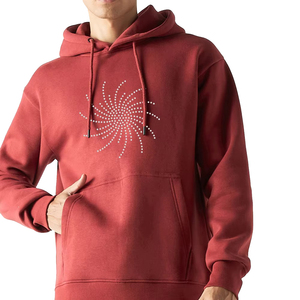 New Arrival Custom 100% Cotton <b>Thermal</b> Winter Rhinestone Hoodies for <b>Men</b>-Wholesale Factory Direct with OEM Services - Product Image 1