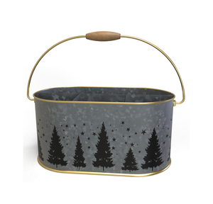 Customized Iron Caddy Countertop <b>Storage</b> Basket with Portable Design and Divided Compartments - Product Image 4