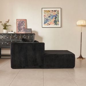 เก้าอี้พักผ่อนขนาดใหญ่แบบสองที่นั่ง หุ้มผ้ากำมะหยี่เนื้อนุ่ม เก้าอี้อ่านหนังสือ เตียงโซฟาคลาวด์ สำหรับห้องนั่งเล่น ไม่ต้องประกอบ - Product Image 3