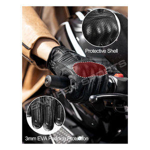 Guantes de Motociclismo de Cuero Vacuno para Hombre, Protección Completa para las Manos, Resistentes al Viento, de Alta Calidad, para Invierno - Product Image 3