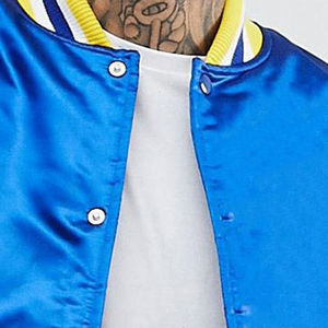 Chaqueta Varsity de Satén para Hombre de Alta Calidad, Estilo Urbano, Impermeable, Fabricada a Medida en Pakistán - Product Image 5