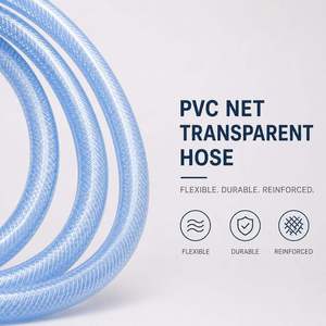 Manguera de PVC de 6mm DI y 11mm DE, Rollo de 100m, Transparente, Reforzada con Malla, Flexible, para Transferencia de Agua, Suministro al por Mayor - Product Image 1