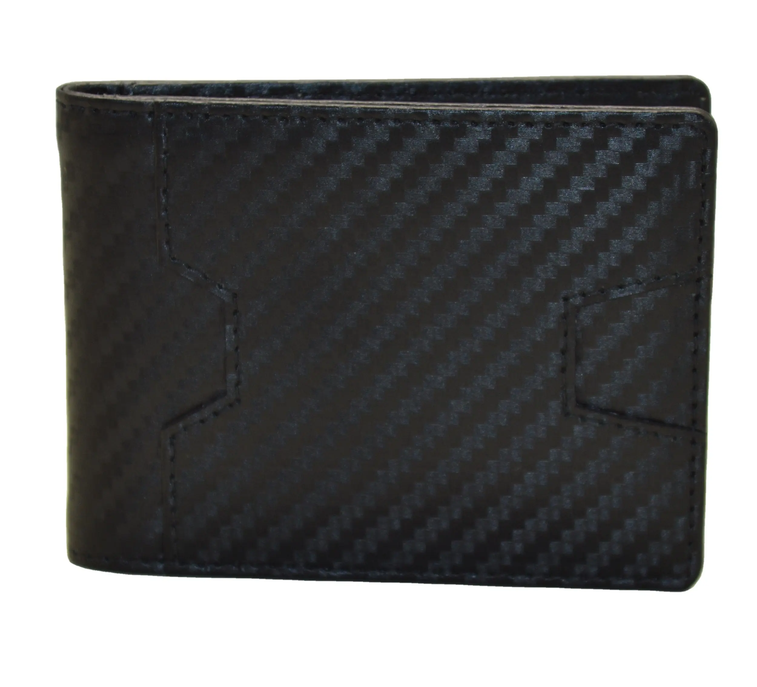 Minimalist slim bifold mens wallet carbon fibre wallet for men personalised rfid blocking bifold leather front pocket wallet