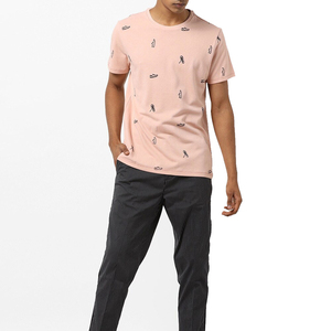Nouveau T-shirt décontracté pour homme avec logo personnalisé imprimé, respirant, à manches courtes, en tissu jersey 220g, col rond, tenue tendance - Product Image 4