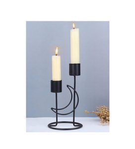 Portavelas Creativo de Hierro, Artesanía Metálica Única para Decoración del Hogar Contemporánea y Exhibiciones Festivas - Product Image 2