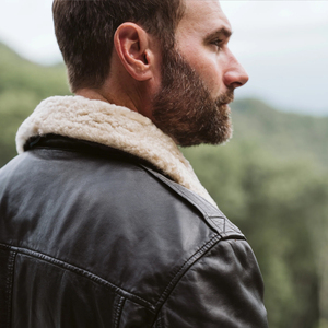 Men’s Distressed Leather Cowboy Jacket – Vintage Western Style Genuine Leather <b>Coat</b> - Product Image 5