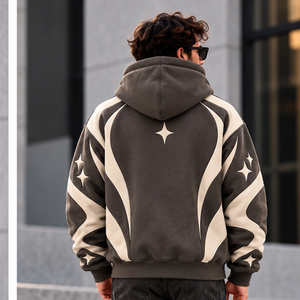 Sudaderas con Capucha Personalizadas para Hombre con Logotipo Estampado, Sudaderas de Felpa de Algodón Grueso al por Mayor, Ropa Deportiva Urbana - Product Image 3