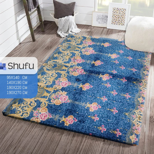 Tapis en polyester au design moderne de haute qualité, doux, confortable, anti-dérapant, anti-allergiques, fabriqué à la machine. - Product Image 5