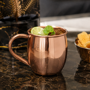 Taza Moscow Mule de Cobre Puro al por Mayor, Acabado Liso, Taza para Beber Hecha a Mano, Taza de Bar para Cócteles, Cerveza, Café, Fabricante OEM - Product Image 3