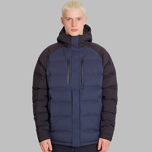 Quilted <b>Winter</b> Jacket With Hood Full Sleeves Zipper Closure Solid Color <b>Thick</b> Warm <b>Coat</b> - Product Image 2