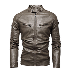 Chaqueta de Cuero Personalizada para Hombre, Ropa Exterior para Motociclistas con Diseño Personalizado, Material de Cuero Duradero y Cierre Completo con Cremallera - Product Image 1