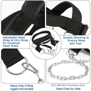 Neoprene head <b>harness</b> Custom design head protection Professional fitness headgear Lightweight head <b>harness</b> - Product Image 5