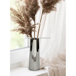 Vase à fleurs vintage artisanal écologique chromé pour intérieurs haut de gamme, en métal à structure géométrique, fabriqué par Zahid - Product Image 5
