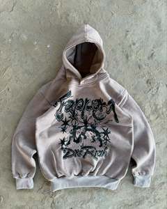 Nueva Sudadera con Capucha Oversize Vintage Personalizada 100% Algodón Diseño Digital Cortado Estilo Urbano Invierno Antiarrugas Antiretracción - Product Image 1