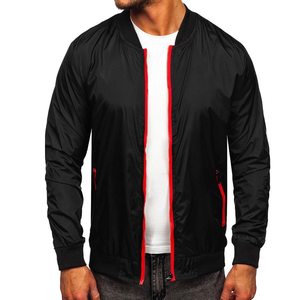 Sports Style Zipper Long Sleeve Men Bomber Jacket OEM High Quality Quick Dry Breathable Winter Wear Men Bomber Jackets - Product Image 3
