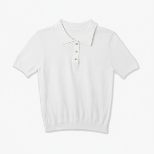 Tela antiarrugas 100% acrílica, ropa de punto para adultos, Vietnam ODM y OEM, camisa polo de punto de color sólido informal. - Product Image 4