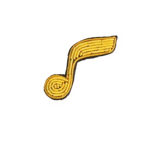 Hand Embroidered Nonwoven Felt Brooches & Badges with Rhinestones and Bullion Wire <b>Pin</b> Backing Custom Made for Garments - Product Image 4