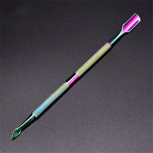 Dual-End Design Rainbow-Colored Stainless Steel Cuticle Pushers Manicures Pedicures Non-Slip Handle Tools - Product Image 6