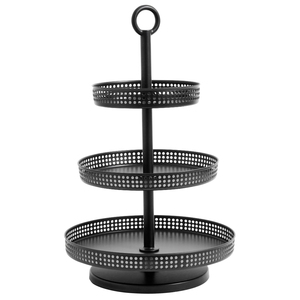 Support à gâteau à 3 étages en aluminium nickelé, finition brute, qualité supérieure, forme unique, centre de table de mariage - Product Image 4