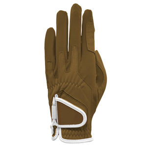 Guantes de golf de cuero genuino con dedos completos, cierre de tirar para la mano derecha, unisex, deportivos, color marrón - Product Image 2