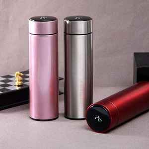 Bouteille d'eau intelligente de 17 oz, style corne d'animal, faite à la main, toucher réel, isolation sous vide intelligente avec affichage LED de la température - Product Image 4