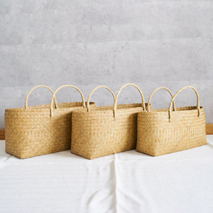 New trend seagrass handbag eco friendly <b>raffia</b> woven straw shopping <b>bags</b> large capacity women <b>bag</b> - Product Image 6