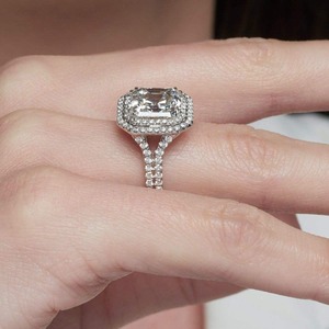 New Design Natural Diamond VVS IGI Certified Hip Hop Engagement <b>Ring</b> Custom Luxury <b>Iced</b> Silver Plated Brilliant Cut for Women - Product Image 2