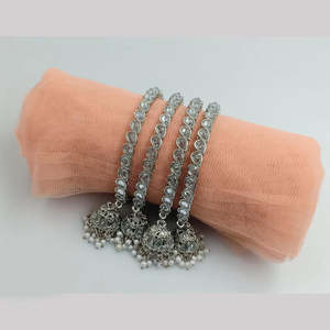 Juego de joyería fina chapada en plata con piedra de cristal y perlas 11151742WH _ 2,8 Brazaletes - Product Image 1