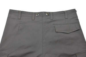 Men's Gray Cargo Pants High Waist Multiple Pockets Workwear Style Canvas Material Button Fly Straight Fit Autumn Wear - Product Image 6