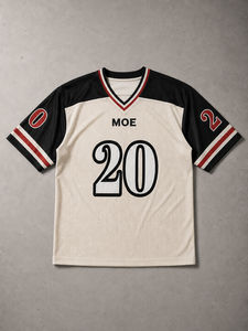 Maillot de football américain unisexe personnalisé par le fabricant, color block, en polyester léger, maille surdimensionnée, OEM, hauts décontractés d'été, vente en gros - Product Image 2